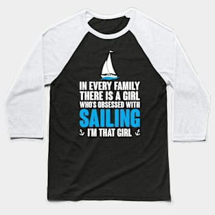 Sailing girl shirt Baseball T-Shirt